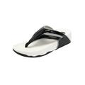 Wide Width Women's The Sporty Slip On Thong Sandal by Comfortview in Black (Size 8 W)
