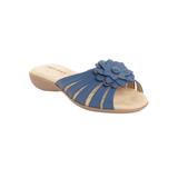 Wide Width Women's The Abigail Sandal by Comfortview in Denim (Size 10 1/2 W)