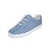 Women's The Bungee Slip On Sneaker by Comfortview in Navy Gingham (Size 10 1/2 M)