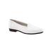 Extra Wide Width Women's Liz Leather Loafer by Trotters® in White (Size 9 1/2 WW)