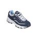 Women's The D'Lites Life Saver Sneaker by Skechers in Navy Medium (Size 7 1/2 M)