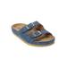 Wide Width Women's The Maxi Footbed Sandal by Comfortview in Navy (Size 9 1/2 W)