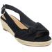 Extra Wide Width Women's The Zanea Espadrille by Comfortview in Black (Size 7 WW)