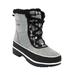 Wide Width Women's The Brienne Waterproof Boot by Comfortview in Grey Plaid (Size 11 W)