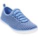 Wide Width Women's CV Sport Ariya Slip On Sneaker by Comfortview in French Blue (Size 10 W)