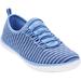 Extra Wide Width Women's CV Sport Ariya Slip On Sneaker by Comfortview in French Blue (Size 12 WW)