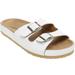 Wide Width Women's The Maxi Footbed Sandal by Comfortview in White (Size 10 W)