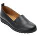 Women's The June Slip On Flat by Comfortview in Black (Size 7 1/2 M)