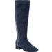 Extra Wide Width Women's The Ivana Wide Calf Boot by Comfortview in Navy (Size 9 1/2 WW)