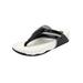 Extra Wide Width Women's The Sporty Thong Sandal by Comfortview in Black (Size 8 WW)
