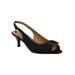 Women's Medeleina Pumps by J. Renee in Black Satin (Size 7 1/2 M)