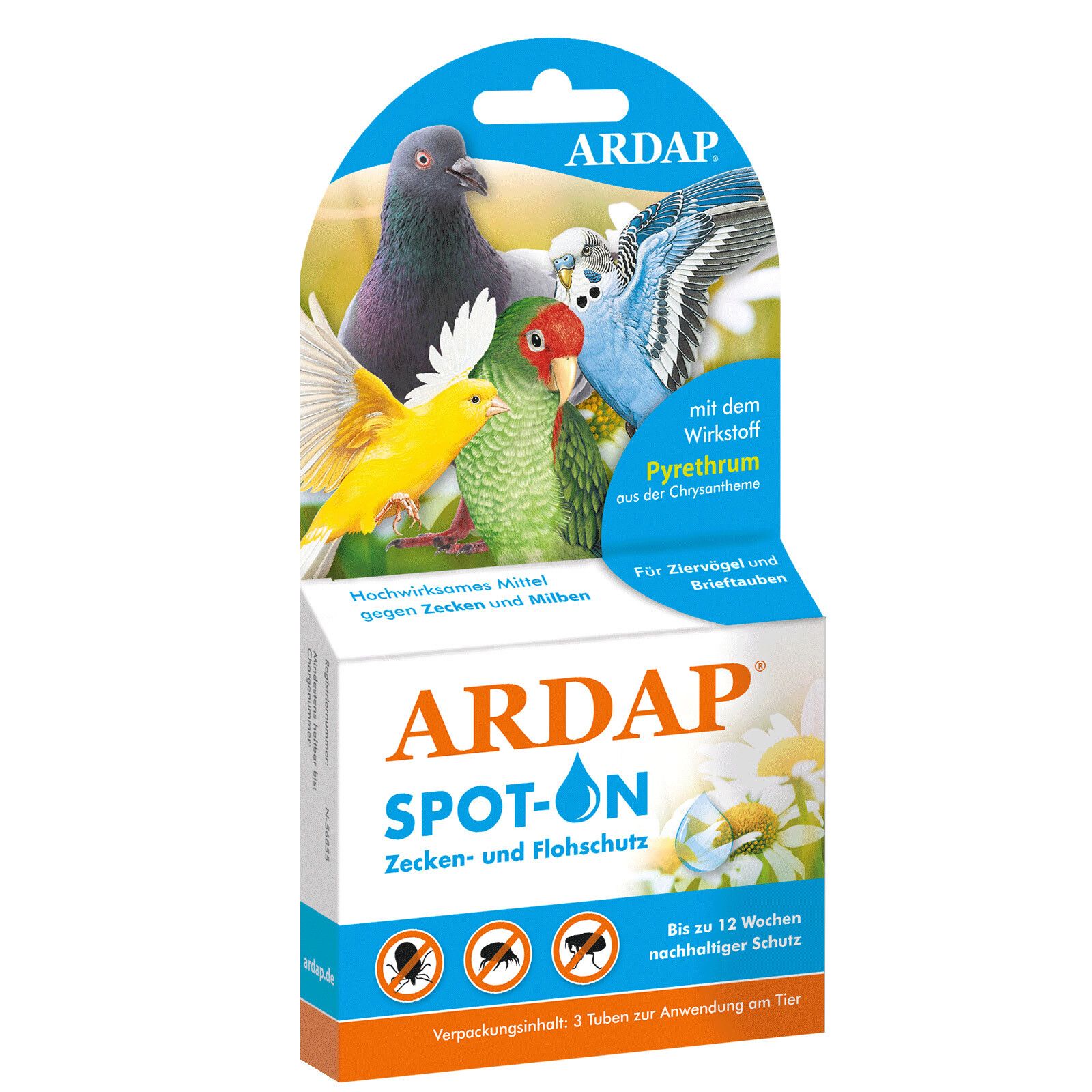 Ardap Spot-on f.Ziervögel und Brieftauben 2 St Tropfen Image