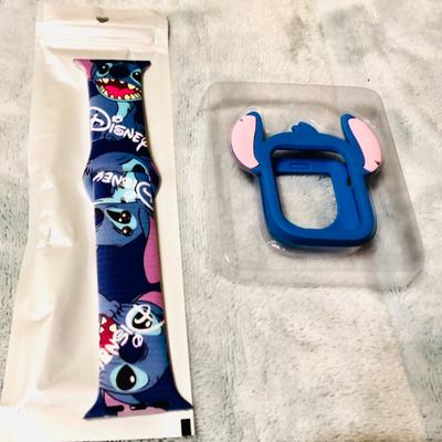 Disney Accessories | 44mm Disney Stitch Apple Watch Band/Bumper S/M | Color: Blue | Size: 44mm S/M