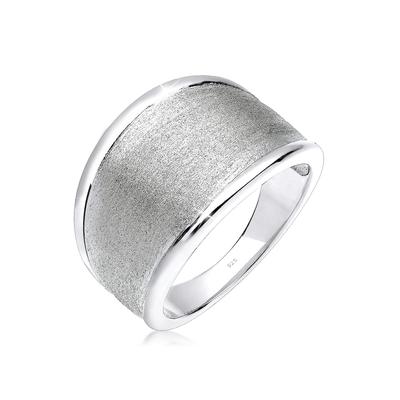 Elli - Basic Matt Trend Silber 925 Sterling Silber Ringe 1 ct Damen