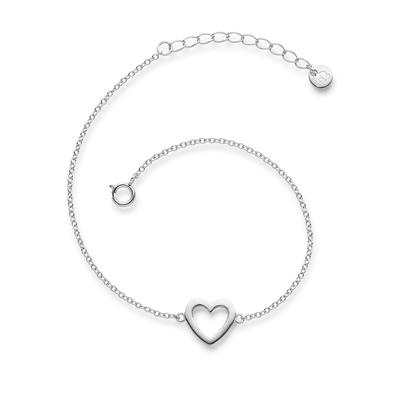 Glanzstücke München Armband Herz Sterling Silber in 17,0 cm Basislänge + 3,0 Verlängerung Damen Image