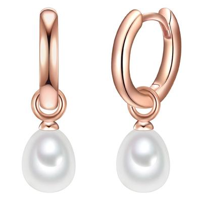 Valero Pearls Creolen Sterling Silber Süßwasser-Zuchtperle in 15,1 mm Damen Image