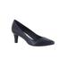 Extra Wide Width Women's Pointe Pump by Easy Street® in Navy (Size 8 1/2 WW)