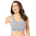 Plus Size Women's Leading Lady® Serena Low-Impact Wireless Active Bra 0514 by Leading Lady in Heather Grey (Size 42 B/C/D)