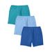 Plus Size Women's Stretch Cotton Boxer 3-Pack by Comfort Choice in Vibrant Blue Pack (Size 15) Underwear