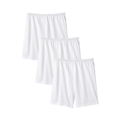 Plus Size Women's Stretch Cotton Boxer 3-Pack by Comfort Choice in White Pack (Size 15) Underwear