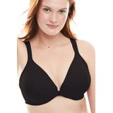 Plus Size Women's Brigitte Racerback Front-Close Seamless Underwire Bra by Leading Lady in Black (Size 48 A)