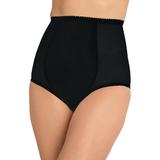 Plus Size Women's High-Waist Power Mesh Shaping Brief by Secret Solutions in Black (Size 1X) Shapewear