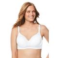 Plus Size Women's Stay-Cool Wireless T-Shirt Bra by Comfort Choice in White (Size 50 C)