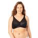 Plus Size Women's Front-Close Lace Wireless Posture Bra 5100565 by Exquisite Form in Black (Size 40 C)