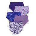 Plus Size Women's Cotton Brief 5-Pack by Comfort Choice in Ditsy Pack (Size 16) Underwear