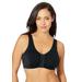 Plus Size Women's Marlene Lounge Front-Close Wireless Bra by Leading Lady in Black (Size 54 B/C/D)