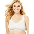 Plus Size Women's Wireless Leisure Bra by Comfort Choice in White (Size 40 D)
