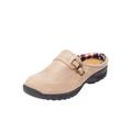 Wide Width Women's The Joy Slip On Mule by Comfortview in Dark Taupe (Size 8 W)