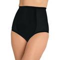 Plus Size Women's High-Waisted Power Mesh Firm Control Shaping Brief by Secret Solutions in Black (Size 5X) Shapewear