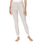 Plus Size Women's Thermal Pant by Comfort Choice in Pearl Grey Stripe (Size 1X) Long Underwear Bottoms
