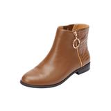 Extra Wide Width Women's The Addi Bootie by Comfortview in Mocha (Size 10 WW)