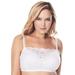 Plus Size Women's Lace Wireless Cami Bra by Comfort Choice in White (Size 38 D)