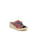 Women's Smile Sandals by BZees in Raspberry Mimosa Stripe (Size 7 M)
