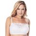 Plus Size Women's Lace Wireless Cami Bra by Comfort Choice in White (Size 44 DD)