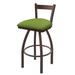 Holland Bar Stool 821 Catalina Low Back Swivel Bar Stool Upholstered/Metal in Gray/Brown | 39 H x 18 W x 18 D in | Wayfair 82130BZ009