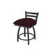 Holland Bar Stool Jackie 18" Tall Metal Vanity Stool Faux Leather/Upholstered/Leather/Metal in Brown | 31 H x 17 W x 17 D in | Wayfair 41118PW005