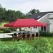 Zenova 20 Ft. W x 10 Ft. D Steel Pop-Up Canopy Metal/Steel/Soft-top in Red | 126 H x 240 W x 120 D in | Wayfair MA-ODF005RE-1