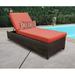 River Brook Patio Reclining Chaise Lounge w/ Cushion in Brown kathy ireland Homes & Gardens by TK Classics | 31 H x 77 W x 77 D in | Wayfair