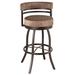 Red Barrel Studio® Hoy Swivel Bar & Counter Stool Upholstered/Metal in Brown | 33.5 H x 16.5 W x 16.5 D in | Wayfair