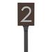 Montague Metal Products Inc. Floating 1-Line Lawn Address Sign Metal in Brown | 6 H x 4.5 W x 1 D in | Wayfair HMP-041-L-RB-S