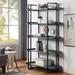 Joss & Main Kristoff 72" H x 40.5" W Steel Etagere Bookcase in Blue/Black | 72 H x 40.5 W x 15.38 D in | Wayfair E80D3CB547994F2888C8FD1BFC5A08AE