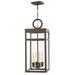 Greyleigh™ Killoren 4 -Bulb 31.3" H Outdoor Hanging lantern Glass/Aluminium/Metal in Brown | 31.3 H x 12 W x 12 D in | Wayfair