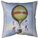 East Urban Home Hot Air Balloon Poster Throw Pillow Cover Linen in Blue | 16 H x 16 W x 1 D in | Wayfair A22CBF60C32D4028BBEC5EE4D4F0030B