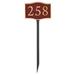 Montague Metal Products Inc. Serif 1-Line Lawn Address Sign Metal in Red | 8.25 H x 11 W x 0.35 D in | Wayfair DSP-0007-L-RG