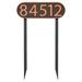 Montague Metal Products Inc. Oblong 1-Line Lawn Address Sign Metal in Brown | 17 H x 3.12 W x 0.35 D in | Wayfair DMP-0004-L-CC