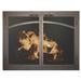 Winston Porter Hakim Cabinet Style Steel Fireplace Door Metal in Black | 32 H x 35 W x 3 D in | Wayfair 59E1E413BC2242E4AD4880C7800F19E4
